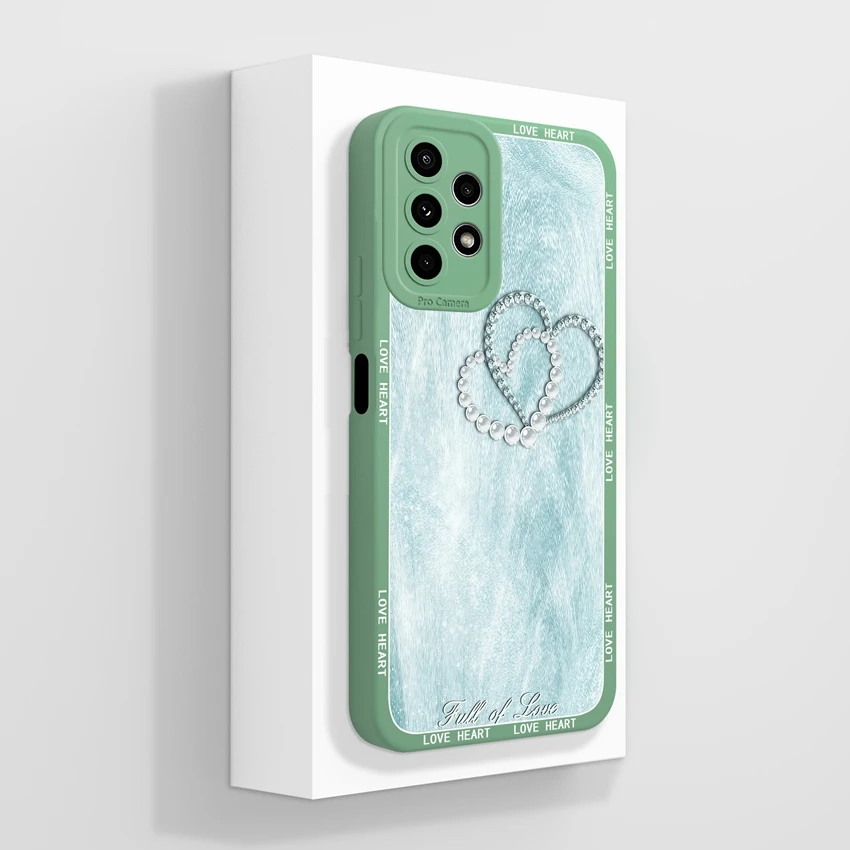 Beautiful Plant Flower Design Liquid Silicone Shockproof Cellphone Case w/ Screen Protector