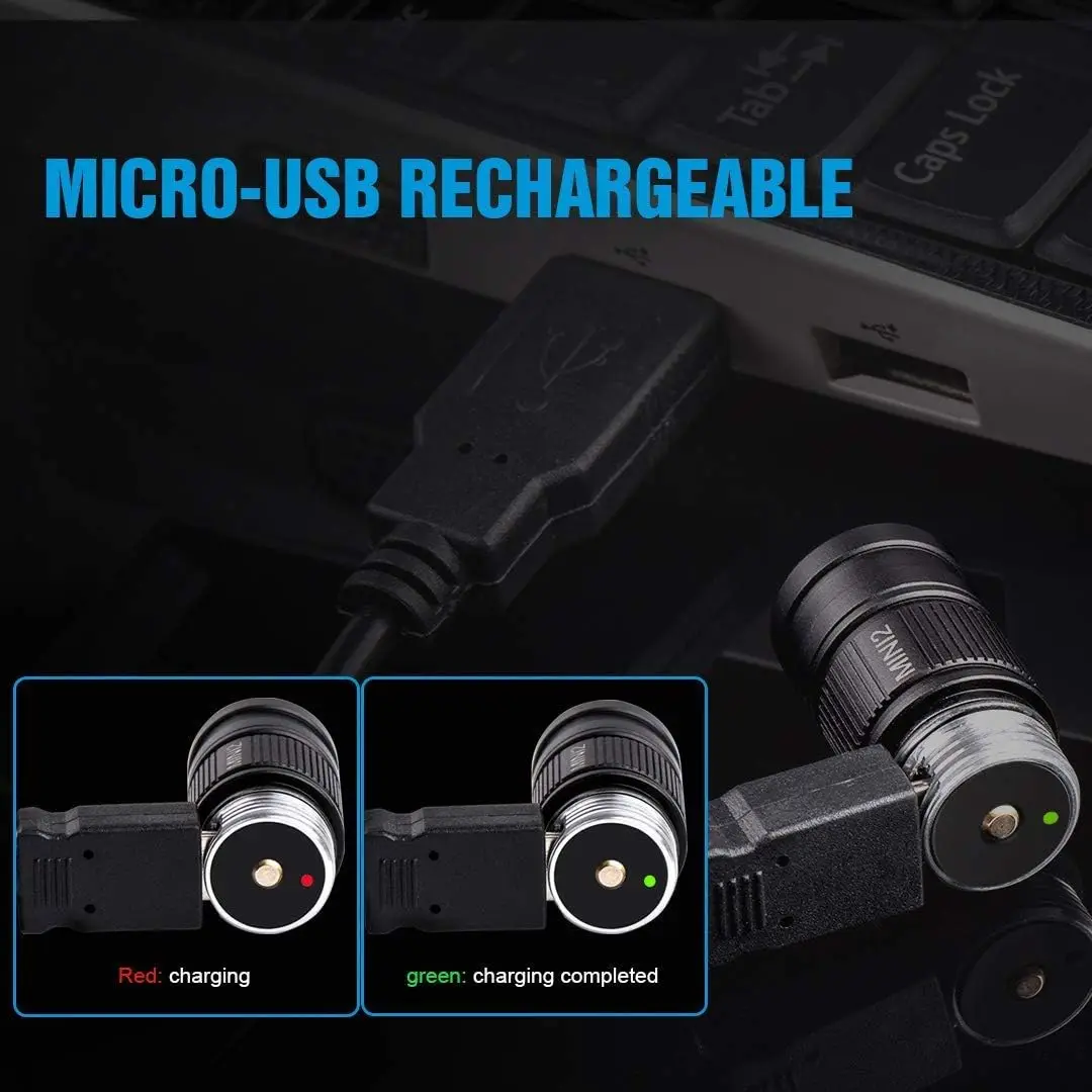 트러스트파이어 미니2 220 LM 키체인 손전등 USB 충전식, 키링 토치