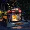 NEW DIY Wooden Miniature Model Kit Japanese Tea Room Casa Doll Houses 3D Puzzle Dollhouse With Furniture Lights Friends Gifts 5
