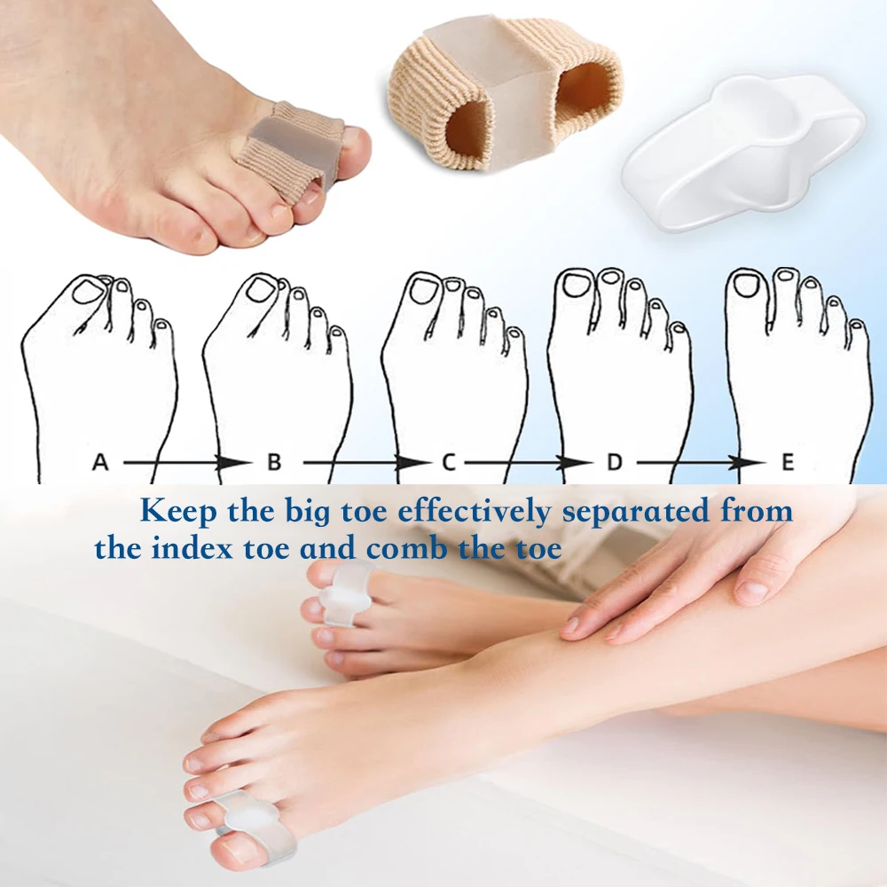 2 Pairs Toe Separator Hallux Valgus Bunion Corrector Orthotics Feet thumbnail 6