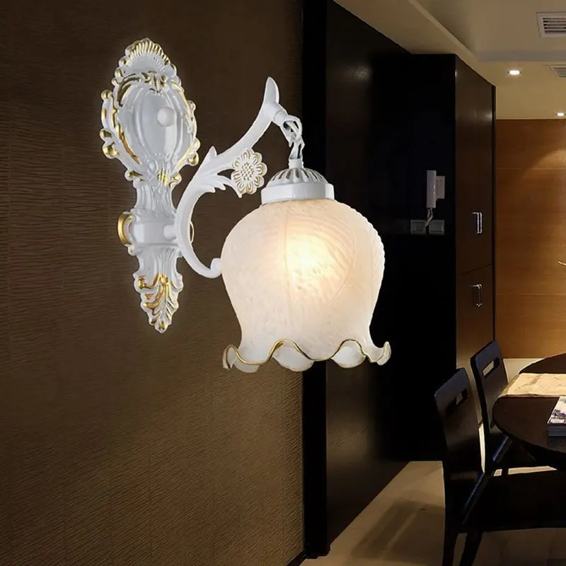 

New Golden Generation Minimalist Hotel Bedside Corridor Glass Wall Lamp LED Aisle Single Head European Wall Lamp