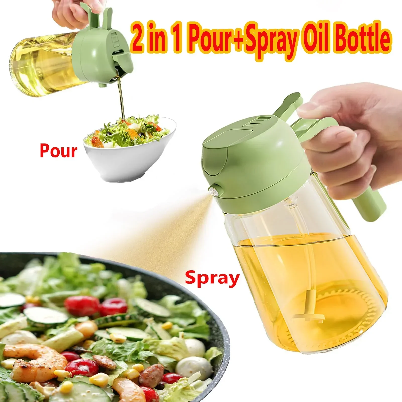 Olive Oil Spray Dispenser Bottle for Cooking, BBQ, and Baking