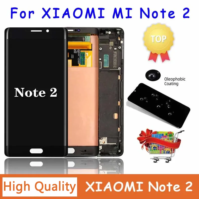 Originale Per Xiaomi Mi Note 2 Display Lcd Digitalizzatore Touch Screen A 10 Punti Con Cornice Per Xiaomi Note 2 Mi Note 2 201521 Lcd