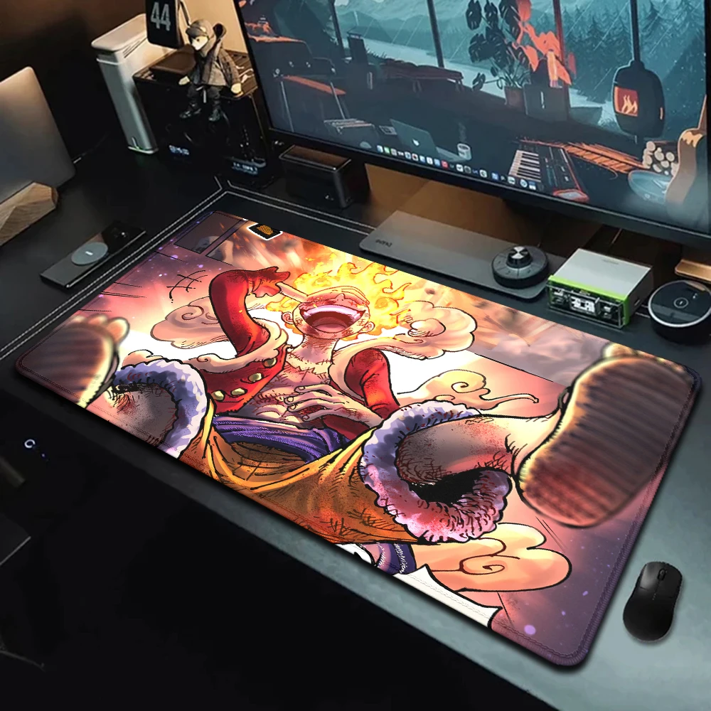 Anime Mouse Pad Luffy Gear5 ONE-PIECE Gaming Mousepad XXL Computer Accessories 400x900 Soft Large Desk Mat