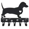 Wall-Mounted Iron Crafts Key Rack and Dog Leash Hanger - 9-Inch Wide Metal Wall Art Hook for Hanging Keys and Leashes 5