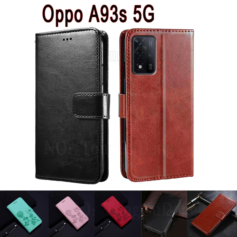 

Чехол-книжка для Oppo A93s, кожаный чехол-кошелек с подставкой для Oppo PFGM00 A93 S