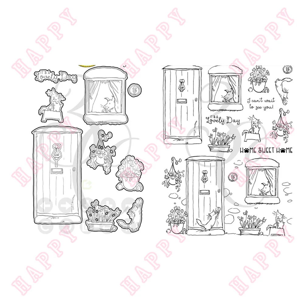 

New Sweet Home Metal Cutting Dies And Stamps Decoration For DIY Scrapbooking Diary Album Paper Template Card Embossing Handcraft