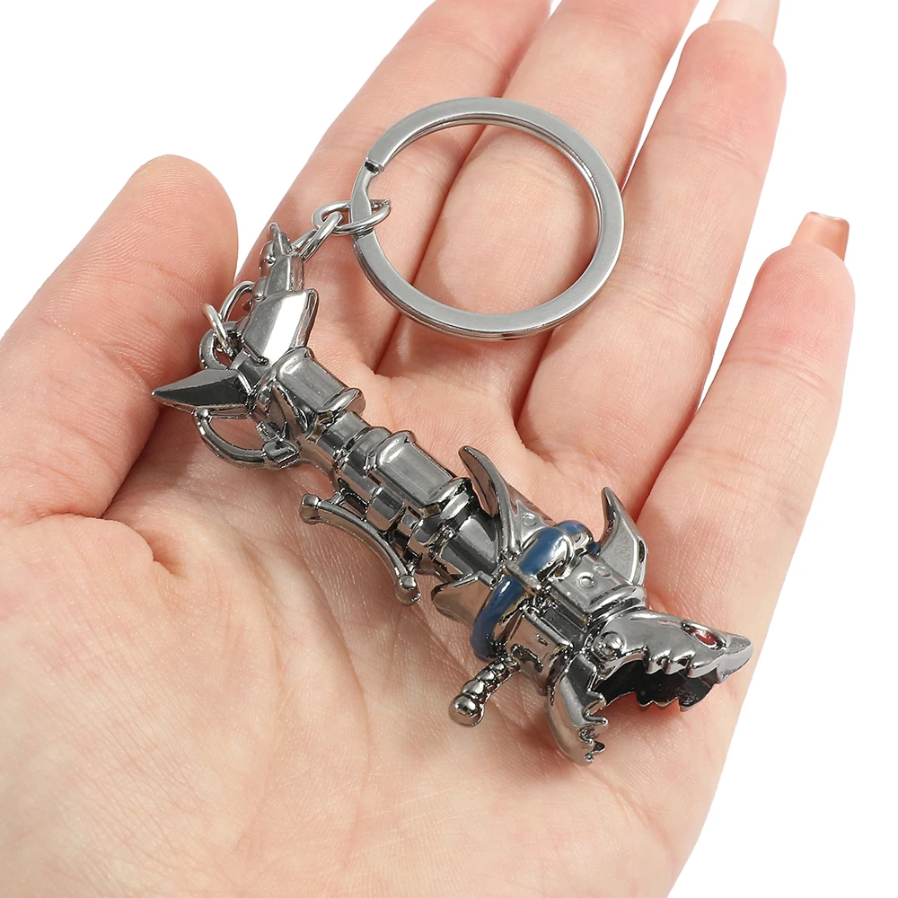 Game League of Legends Keychain LOL Jinx Cannon Weapon Model