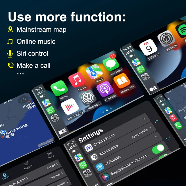 USB 플러그 앤 플레이로 차량에 무선 CarPlay 간편하게 통합