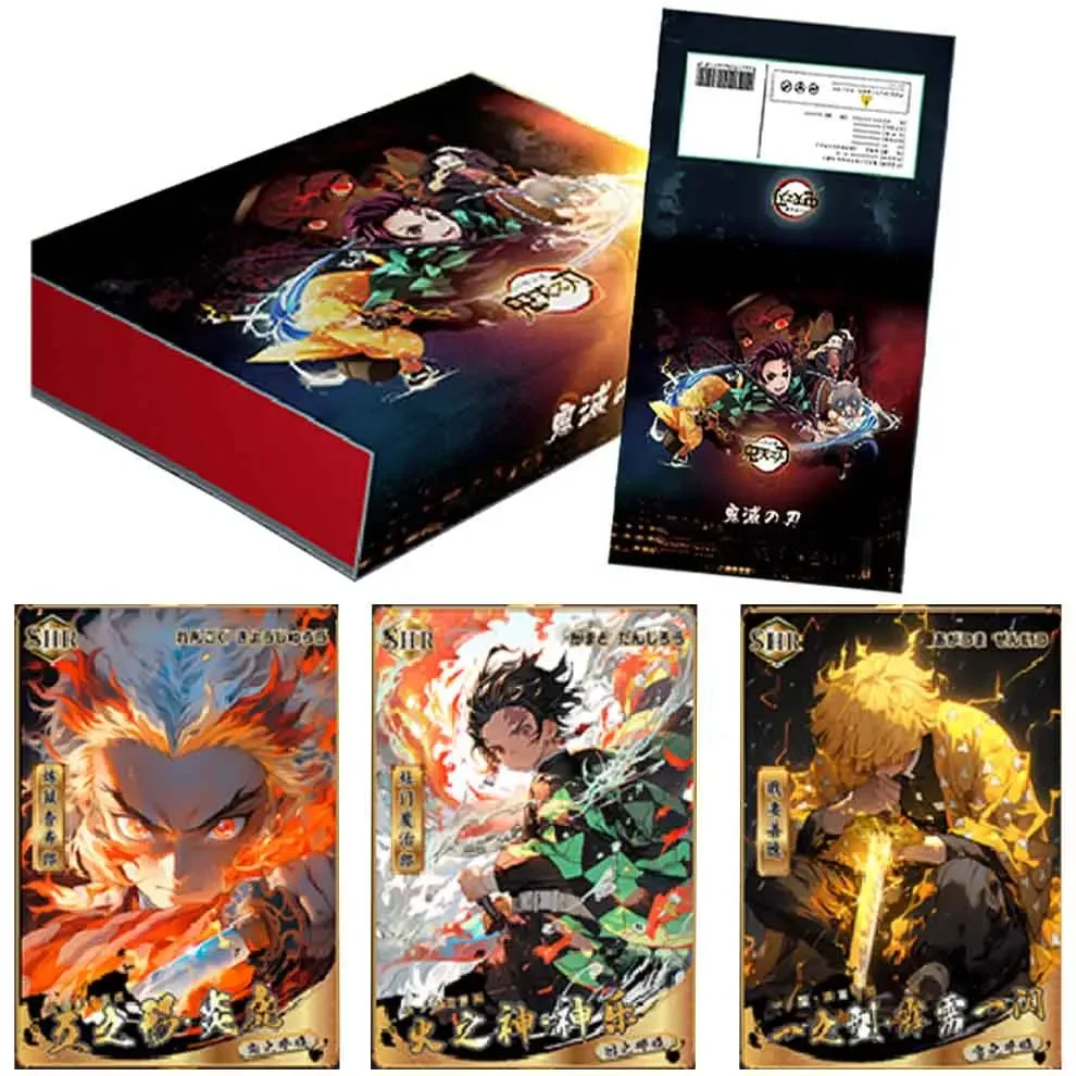 Demon Slayer Card Rare Cool Summer High Burning Battle Card Tanjirou Kamado Nezuko Metal Collection Card Toy Gift