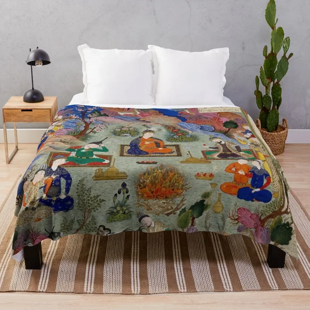 

Shahnameh Throw Blanket Summer Beddings Decorative Sofas Designers Flannel Fabric Blankets