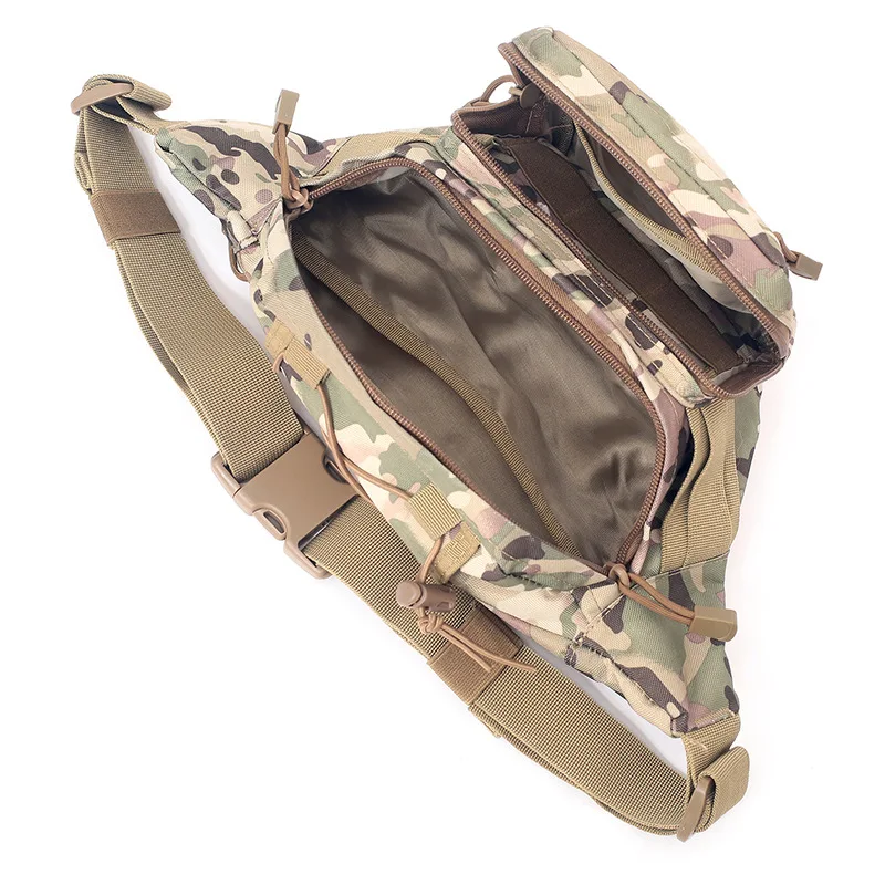 Tactical Fanny Pack Waist Bag Hip Belt Bumbag Utility Bags for Outdoor Hiking Climbing Fishing with U.S Patch 3