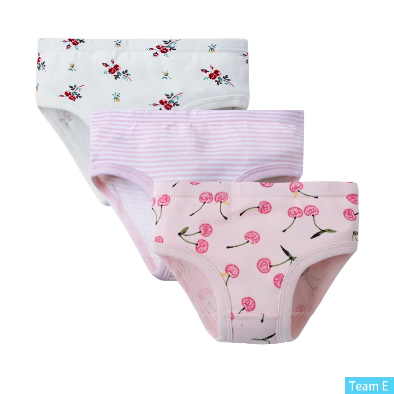 6 Pcs/Lot Baby Kids Girls Underwear Briefs Panties Short Colorful