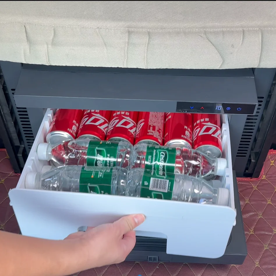 Modern Design 12V Campervan Removable Compressor Freezer 28L Drawer Refrigerator Outdoor Built In Fridge