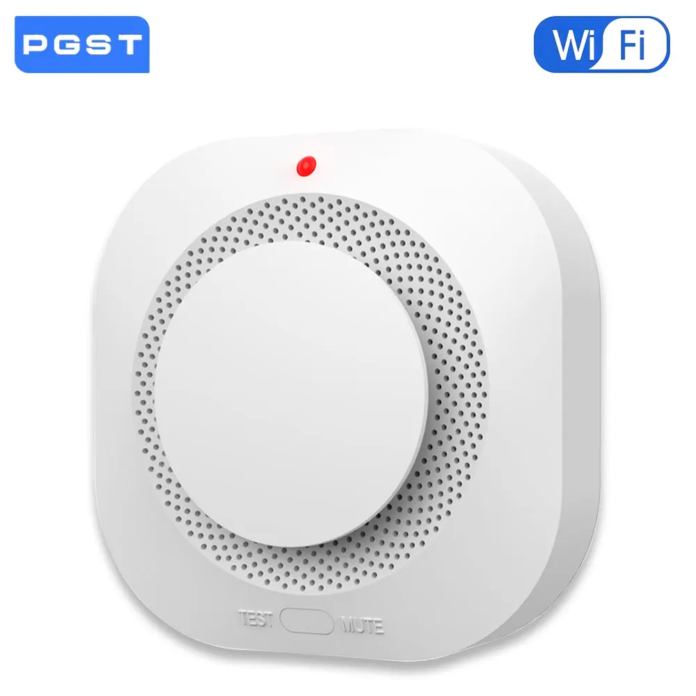 WiFi Fire Protection Smoke Sensor Alarm Detector Smart Life app Tuya Smart app Control Work Alexa Google assistant