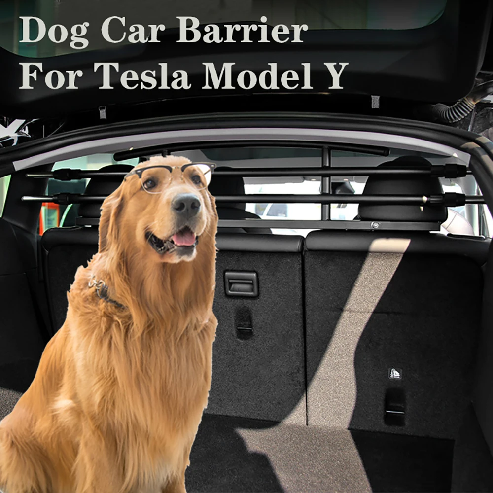 

Livingfun For Tesla Model Y Dog Car Barrier Trunk on-board Pet Railing Tesla Parts on-board Car Barrier 2023 Accessories