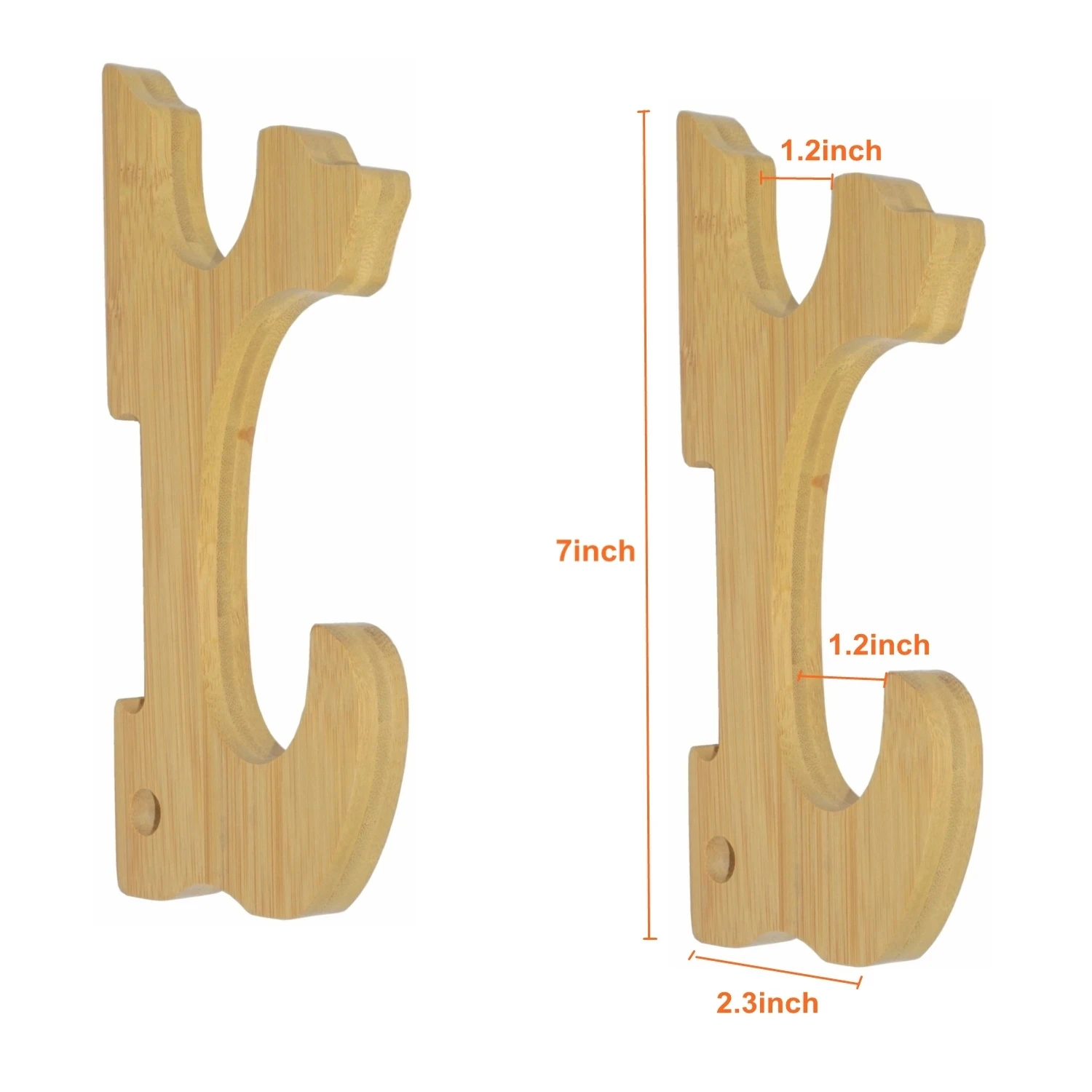2/Set Bamboo Sword Display Rack Wood Finish Sword Hook Wall Mount Samurai Sword Hanger for Katana Wakizashi Tanto Genji 6