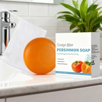Barre de savon au kaki, extrait de kaki et de thé vert japonais pour hommes et femmes, doux sur tous les Types de peau, savon désodorisant, parfum de Rose 6