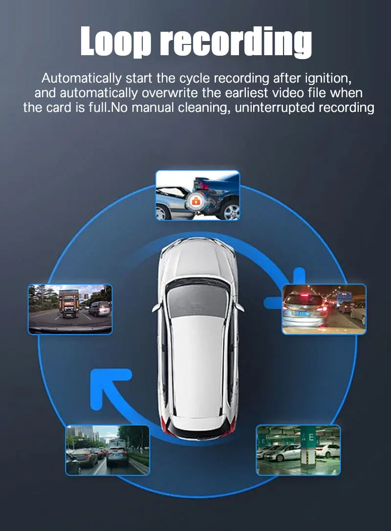 WIFI 2/3 Camera Dashcam Cabin Car Dvr 1080P Interior Vehicle Three Way Channel Dvrs Recorder Video Registrator Dashcam Camcorder