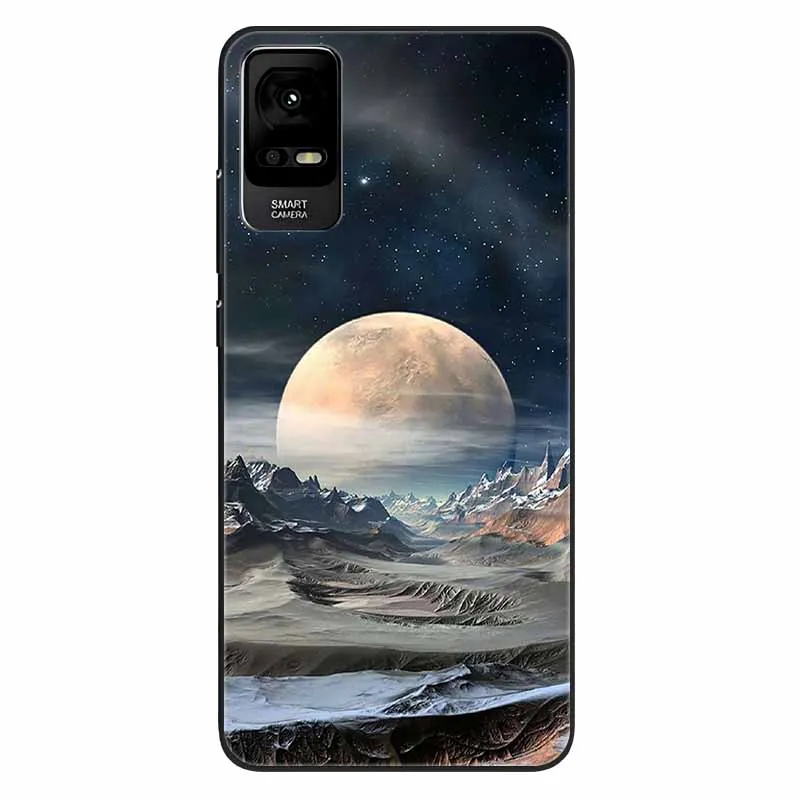 Black TPU Bumper Case with Cute Cat Design - Soft Silicon Back Cover