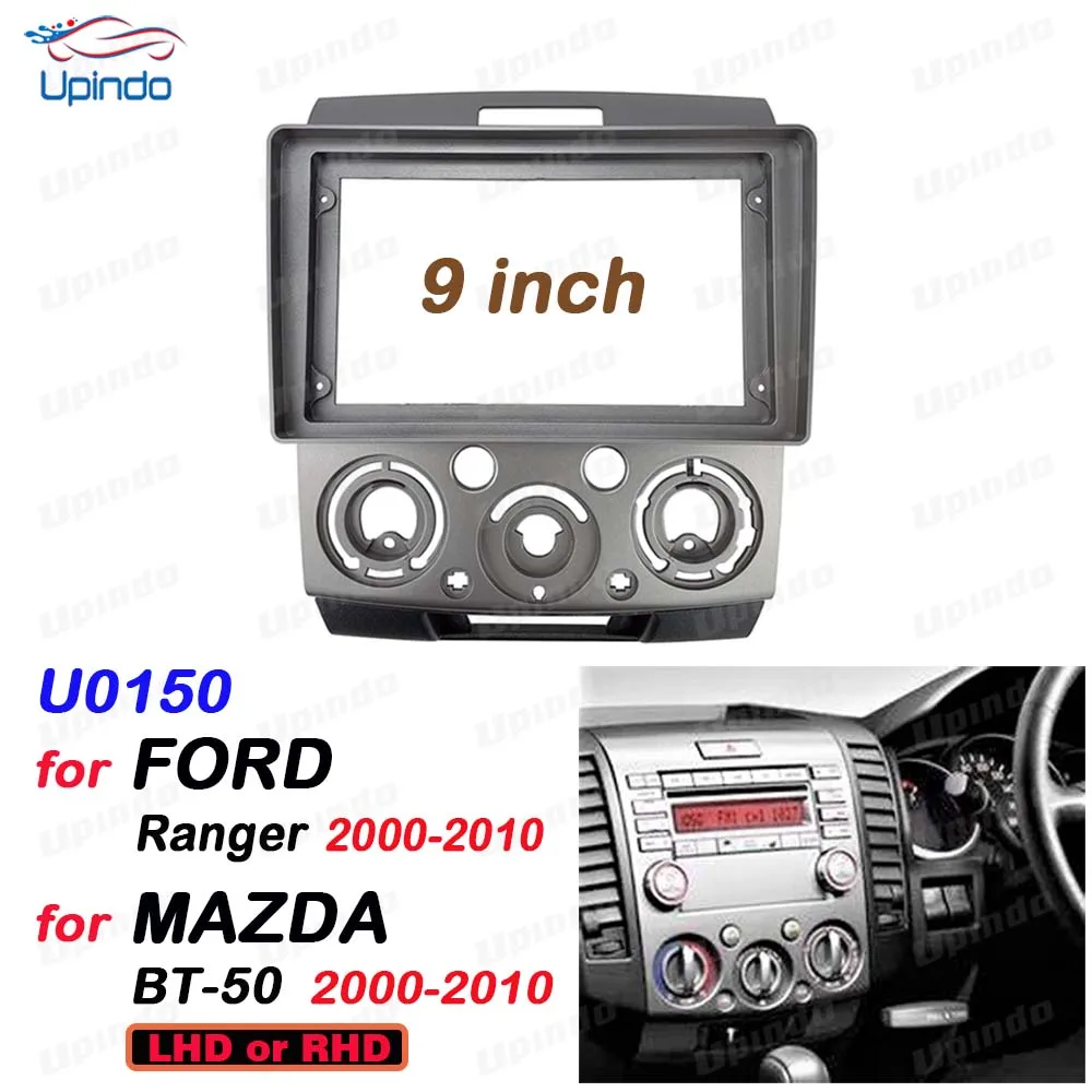 Accessori Auto 2 Din 9 Pollici Radio Fascia Pannello Telaio Cruscotto Kit Di Montaggio Per Ford Ranger Mazda Bt-50 2000-2010 Dash Kit