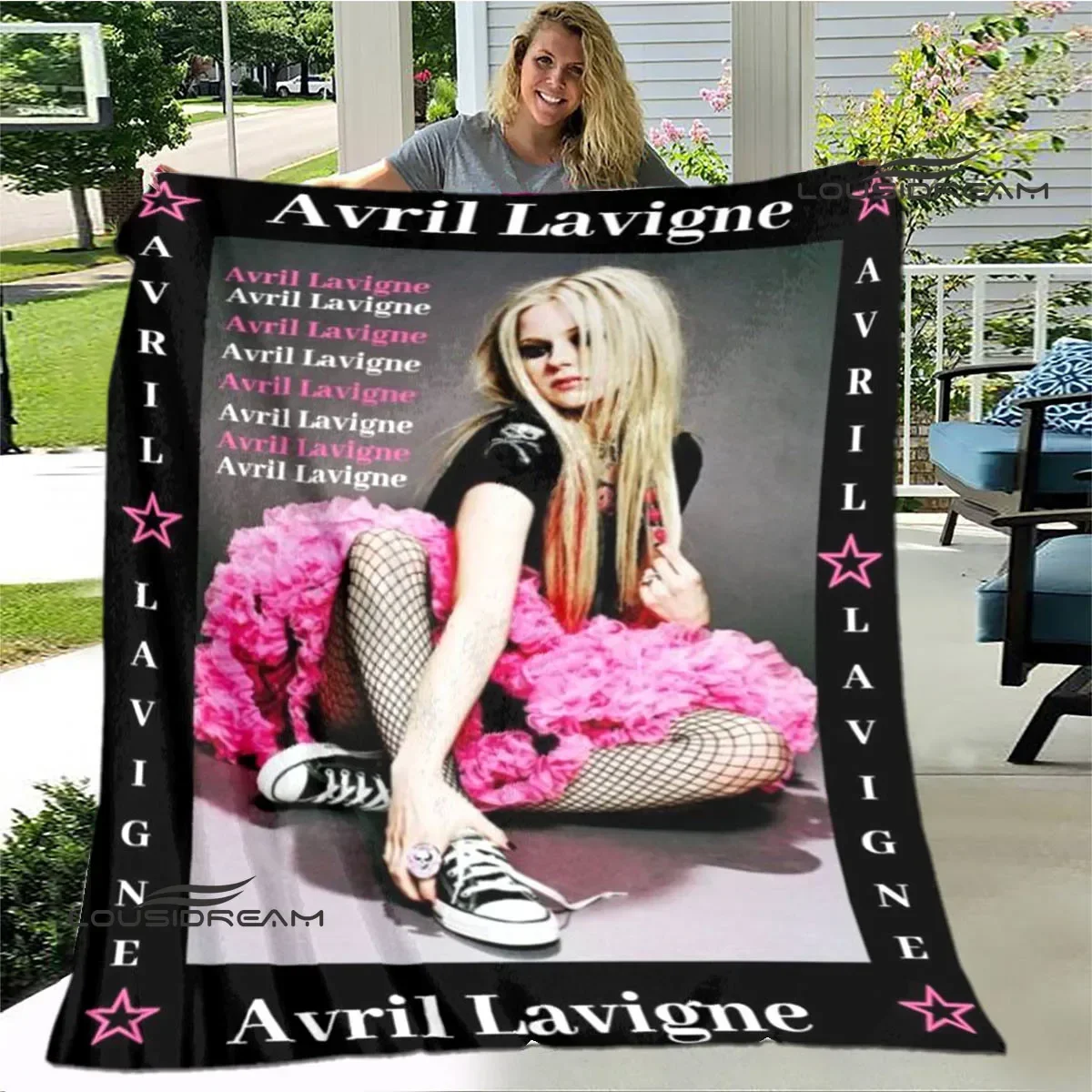 Singer AVRIL LAVIGNE Printed blanket Flannel Warm blankets Soft and comfortable blanket bed linings cubre cama Birthday Gift 4