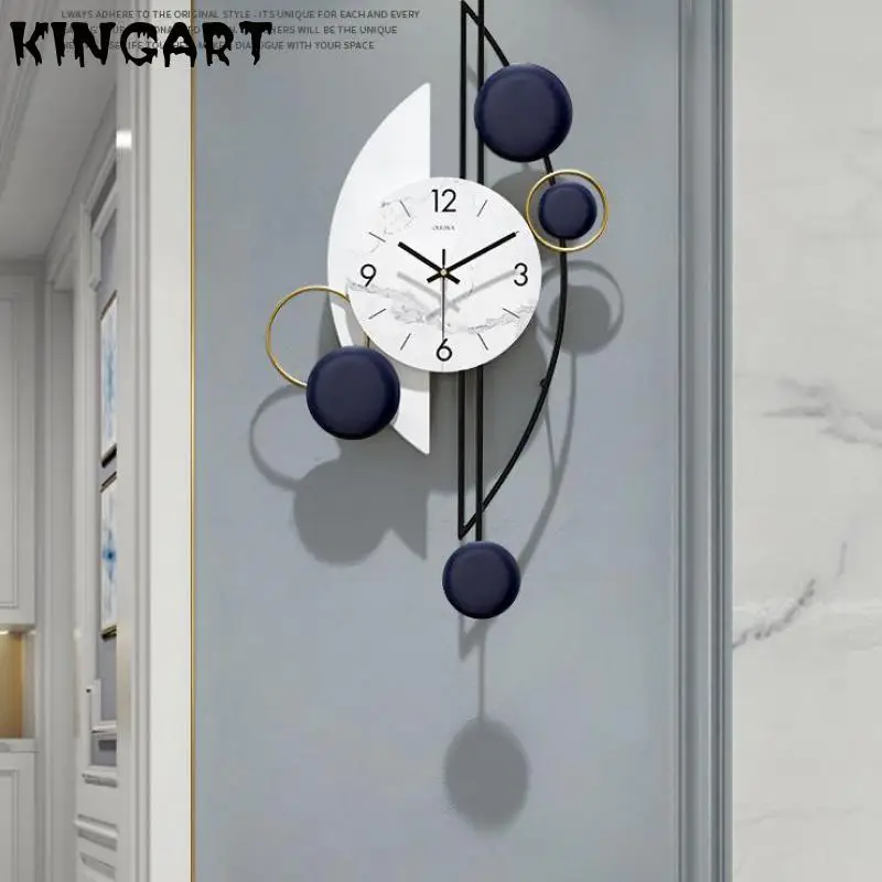

Large Metal Clock Modern Design Silent Wall Watch Living Room Simple Background Wall Hanging Decoration 3d Wall Sticker K354