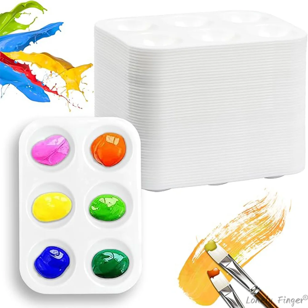 6 آبار لوحات صينية الطلاء منصات الطلاء البلاستيكية...