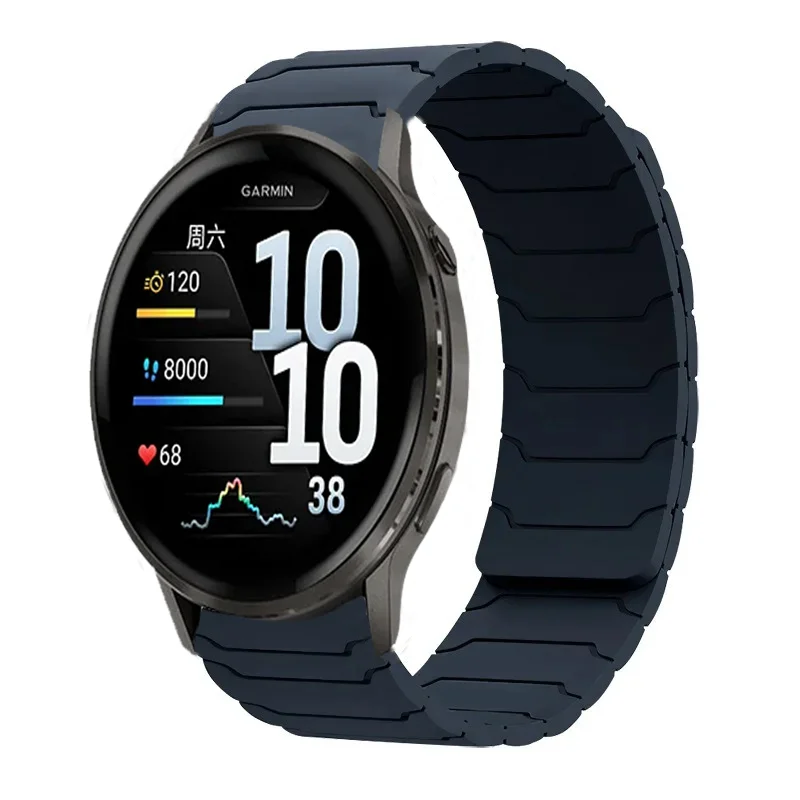 Sports Silicone Strap, Magnetic Bracelet, 20mm 22mm Band