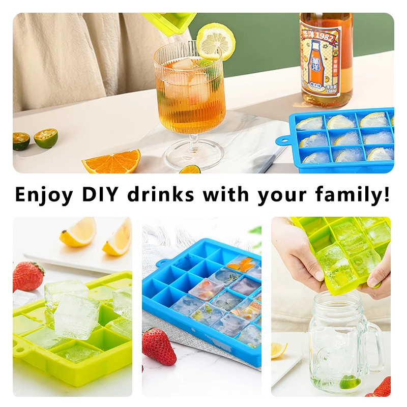 Wholesale Kitchen DIY Handmade Reusable 4 Cavity Square Silicone Custom Ice  Cube Tray Mold - China Ice Tray and Ice Maker price