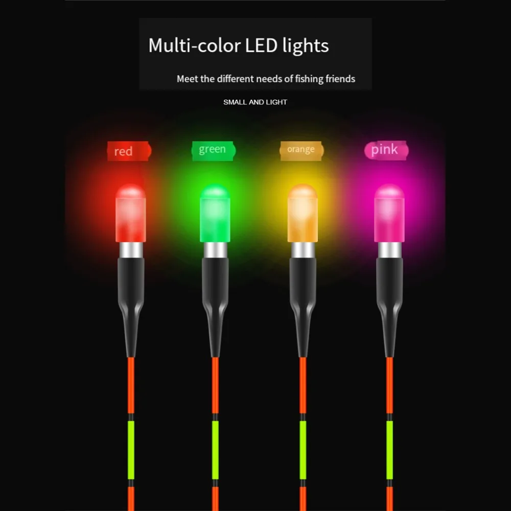 

2 Sets Luminous Fishing Floats Drifting Tail LED Electronic Light+CR311+1 Bag Hooks Electric Drifting LED Light Fishing Tools