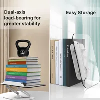 Adjustable Reading Stand360360-Degree Rotating Book Stand Foldable Desktop Bookshelf Elastic Clip Page Neck Protection Book Stan - Image 3