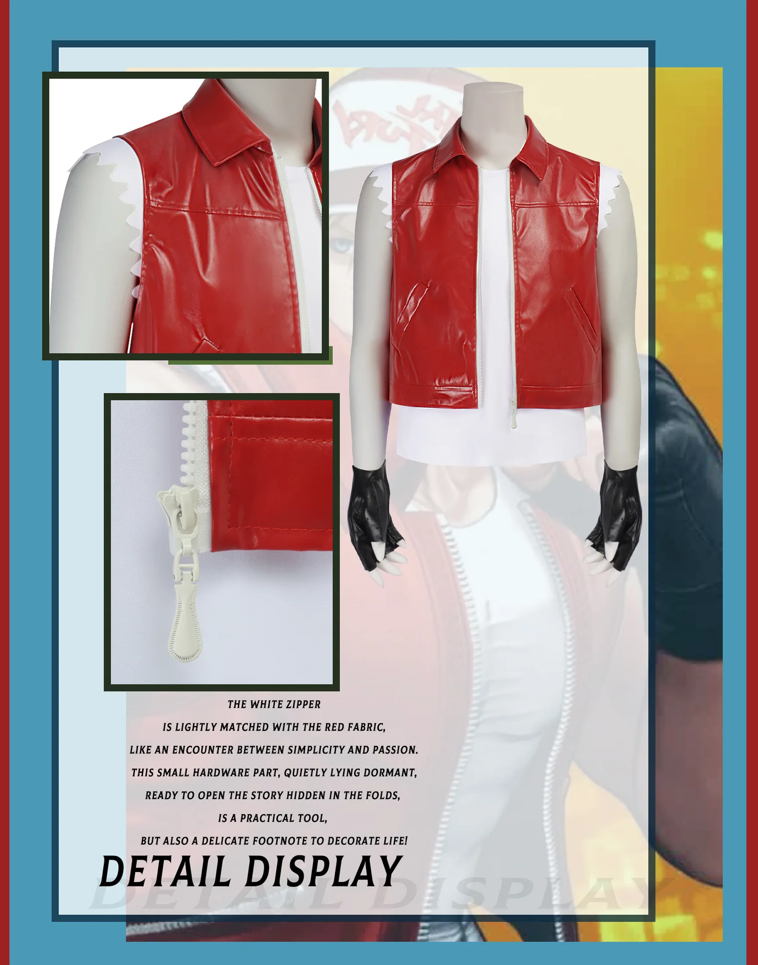 The King of Fighters-Inspired Terry Bogard Cosplay Costume Set for Men