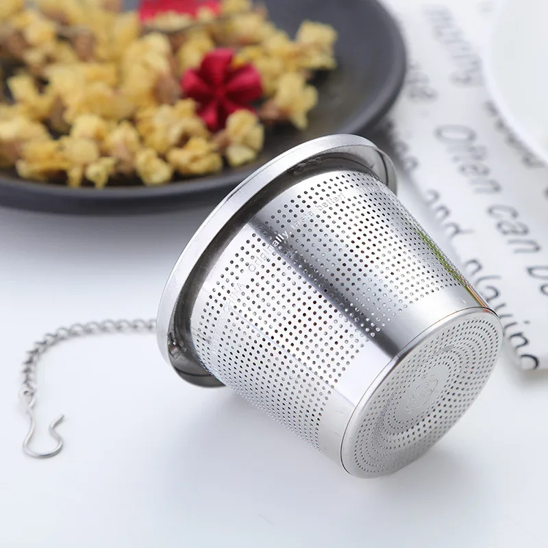 3-Size Stainless Steel Tea Infusers with Chain Tea Ball Strainer Sphere Herbal Leaf Spice Locking Mesh Filter Kitchen Accessorie