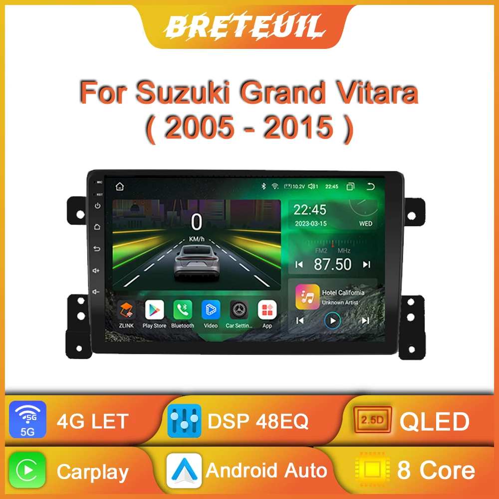 

For Suzuki Grand Vitara 3 2005-2013 2014 2015 Android Car Radio Multimidia Player Auto Carplay Touch Screen Video GPS Navigaion