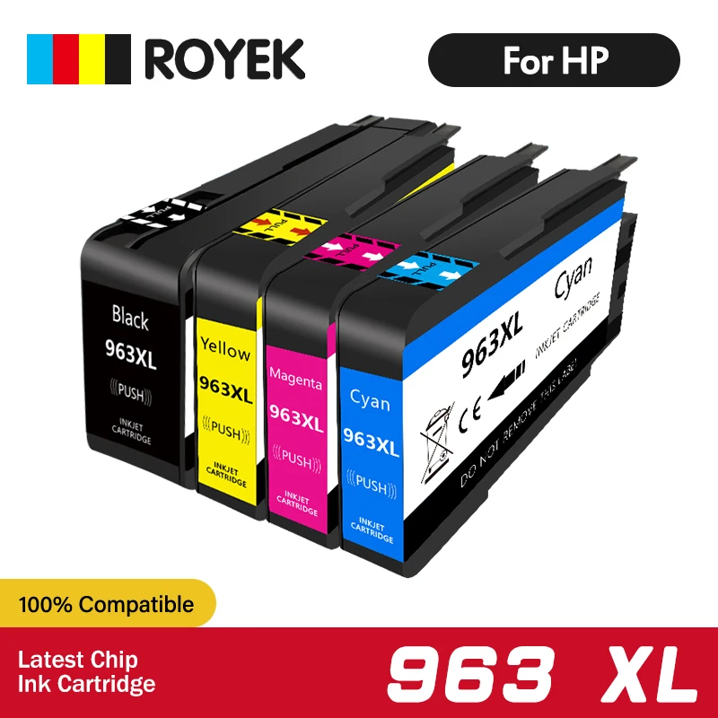 ROYEK para HP963 XL 963XL cartucho de tinta Compatible para impresora HP OfficeJet Pro