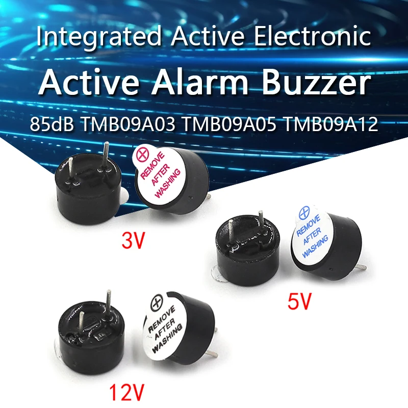 10pcs 9055 3V 5V 12V Active Alarm Buzzer 85dB TMB09A03 TMB09A05 TMB09A12 Dimension 9x5.5MM Integrated Active Electronic Buzzer