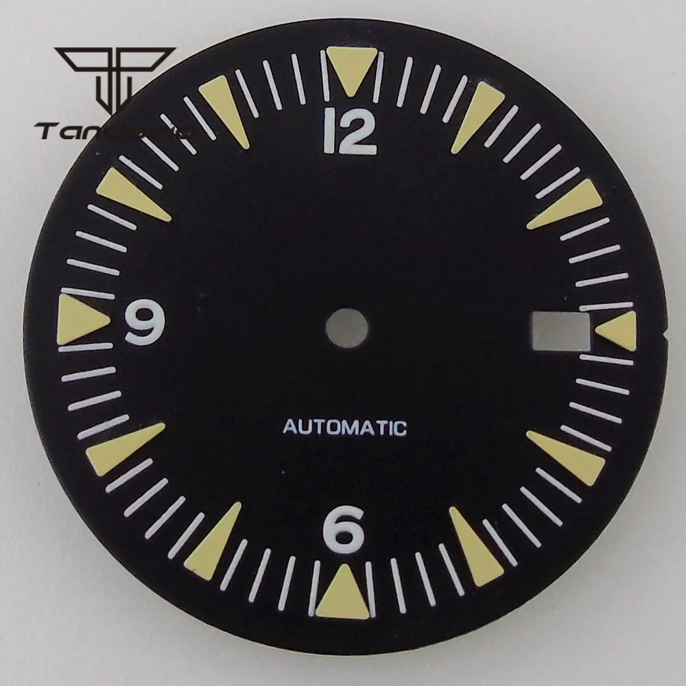 Elegant 32mm Multicolor Automatic Watch Dial with Date Window and Hands Set