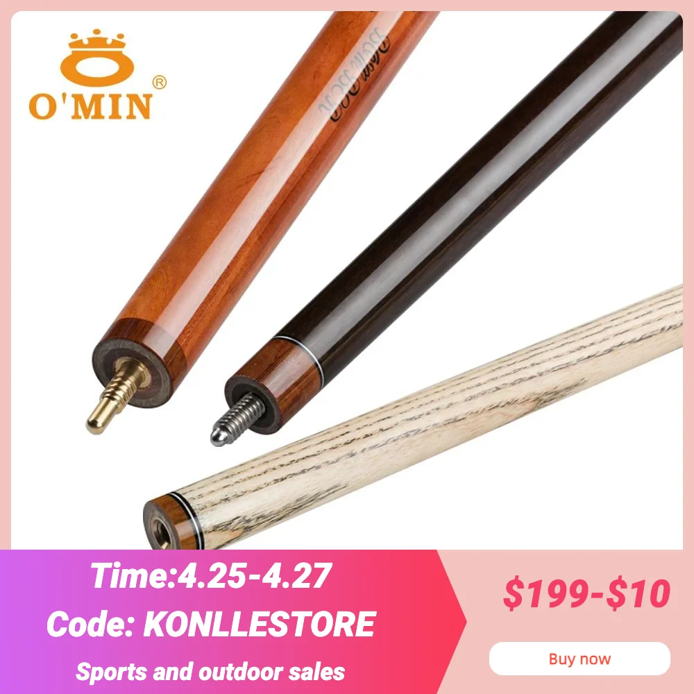 

O'Min Bomber Billiard Punch&Jump Cue 14mm Tip 141cm Length 3 Pieces High Quality Ashwood Shaft Professional Billiard Break Cue