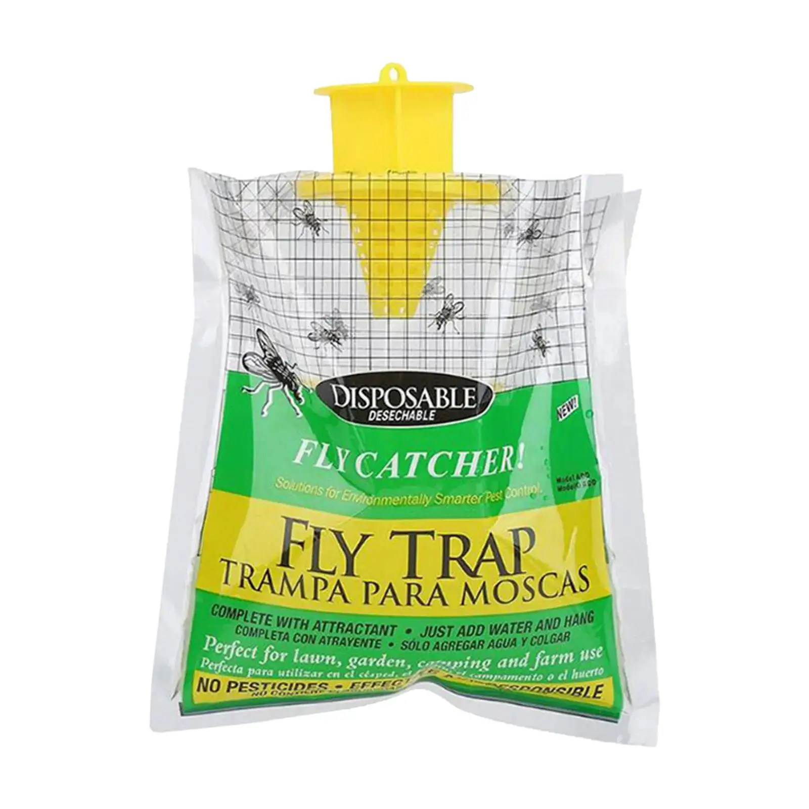 

Fly Cage Outdoor Disposable Portable Hanging Fly Catcher Fly Wasp Bag for Garbage Cans Barns Backyard Stables Patio