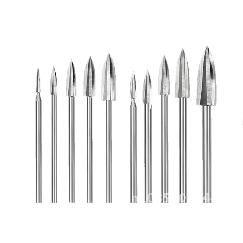 

Wood Carving Tools, 5 Pcs HSS Engraving Tool Drill Accessories for Rotary Tools 1/8"1/10" Shank Universal Fit for Rotary Tools