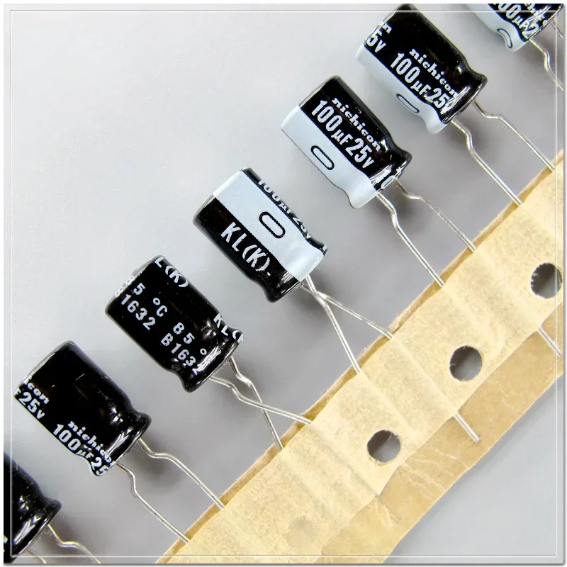 10PCS/100PCS Nichicon KL Series 25V100uF Electrolytic Capacitor 8&times;12mm