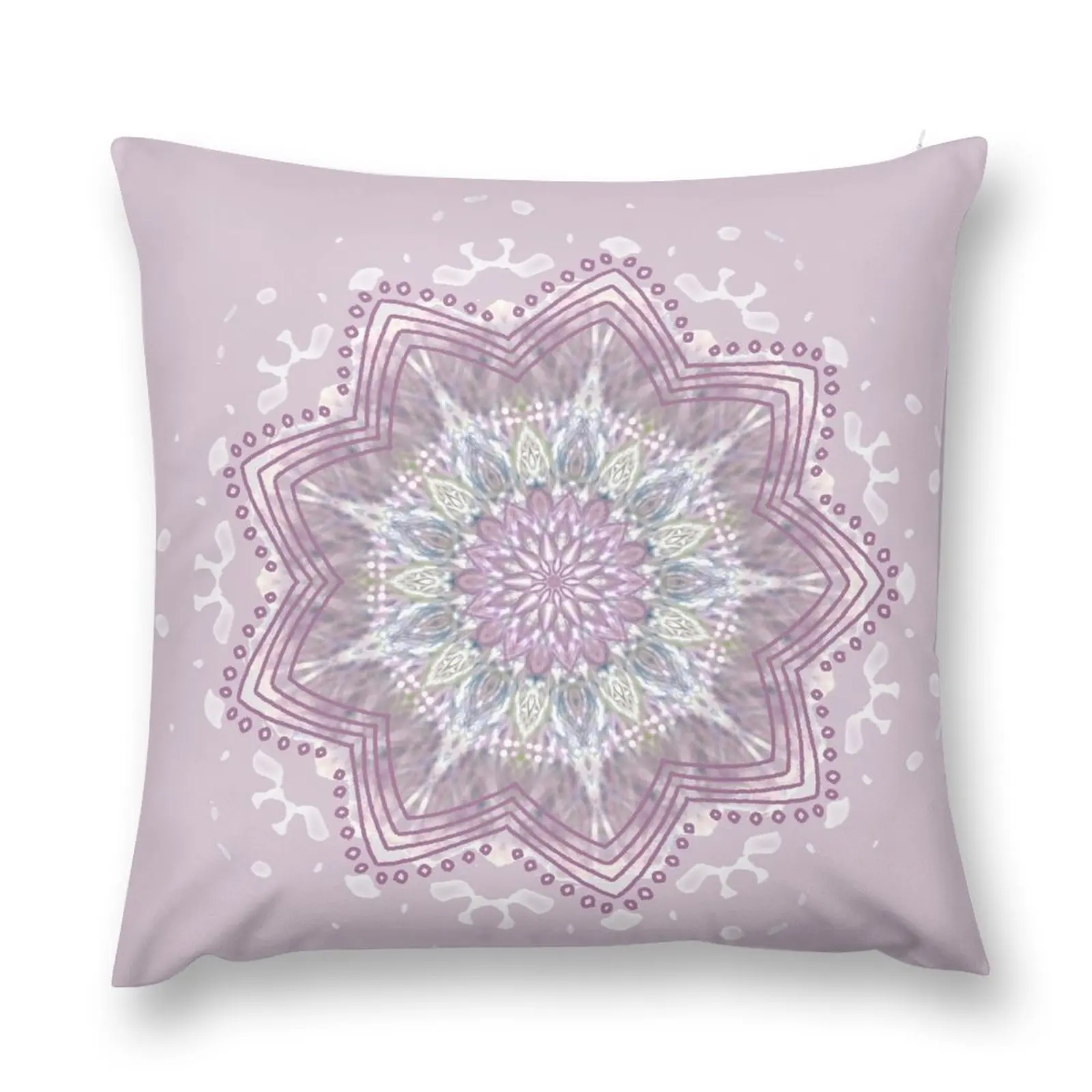

Lavender Mandala Swirl Throw Pillow Luxury Living Room Decorative Cushions christmas supplies Christmas Covers