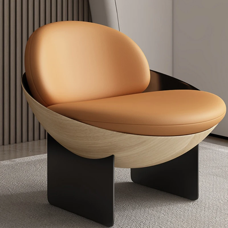 

Light luxury single sofa chair living room bedroom balcony small household network red art designer simple leisure chair