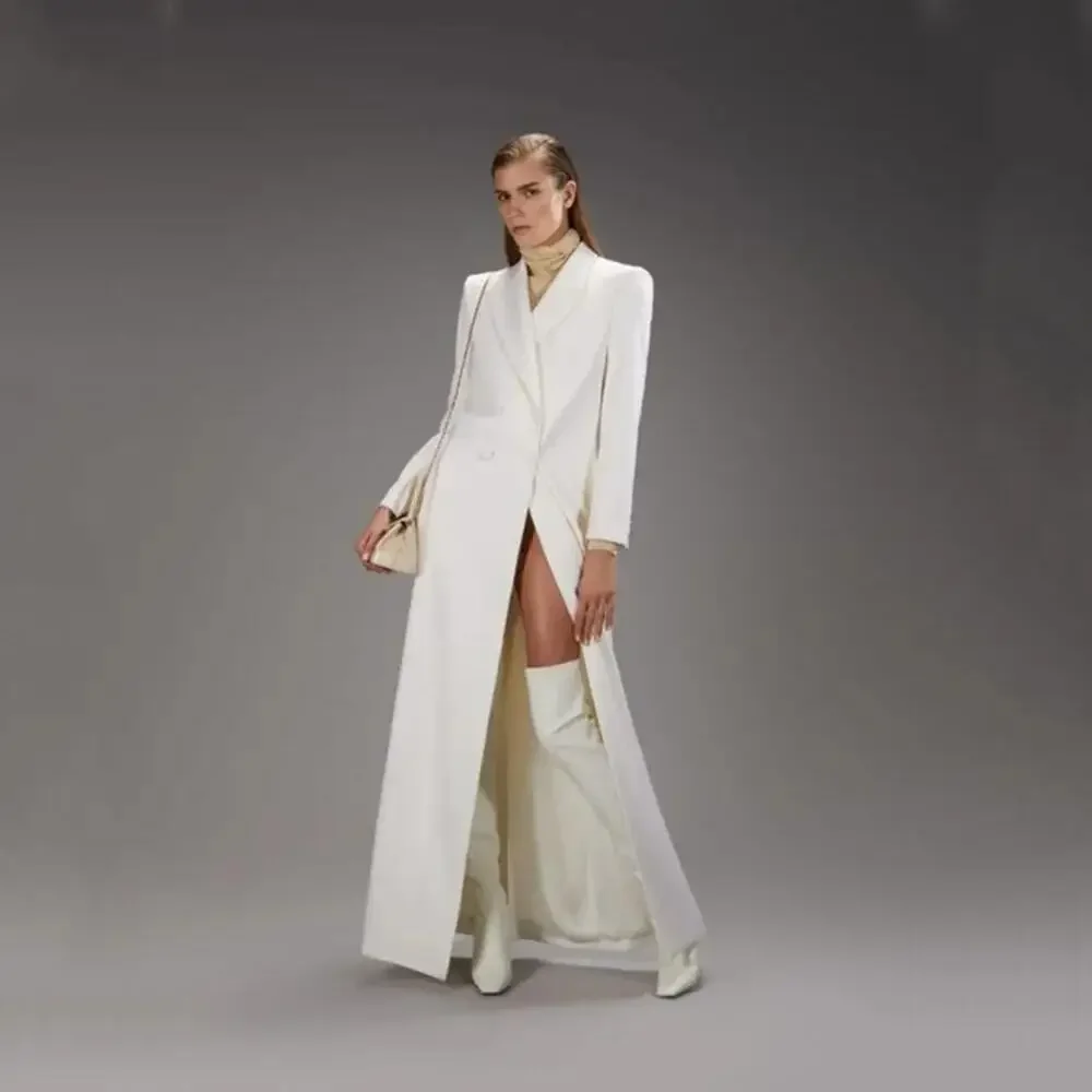 Chic Extended Version Women Spring and Autumn Winter Coat Comfortable and Casual Female Party Only 1 Piece Dress