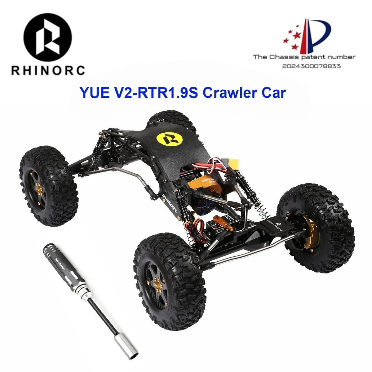 RhinoRC YUE V2 RTR1.9S ũѷ ڵ T70  RhinoESC 40A S12 ƿ  ޺ (MOA ũѷ RTR 1/10 ε ڵ)