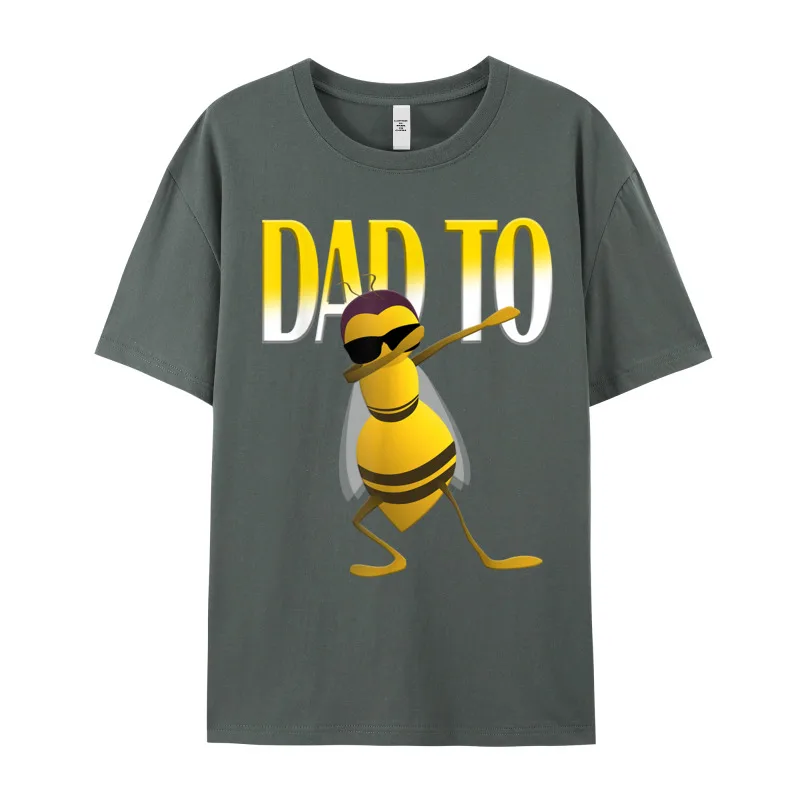 Design Mens Dabbing Bee Funny Dad Tshirts Graphic Mother Day Short Sleeve O Neck Tops Tees All Cotton Men's Normal Tops T Shirt Mens Dabbing Bee Funny Dad To Be Shirt__19335 carbon