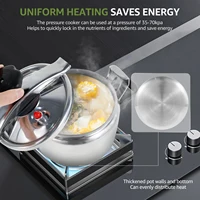Petit Autocuiseur 3L avec Soupape de Sécurité, Autocuiseur Pratique, Marmite Polyvalente pour la Cuisine à Domicile 4