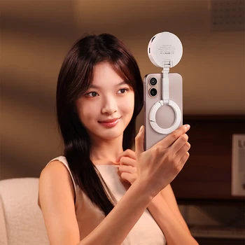 Ulanzi ML05 MagLock Fill Light 2500-9000K Dual-Sided Magnetic Phone Grip Ring-Shaped Soft Light for Food Review Livestream Vlog