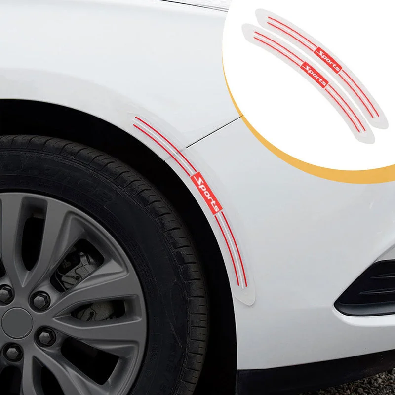

2pc Car Wheel Eyebrow Protector Auto Fender Bumper Rubber Anti Collision Scratch Protect Sticker Universal Car Decor Accessories